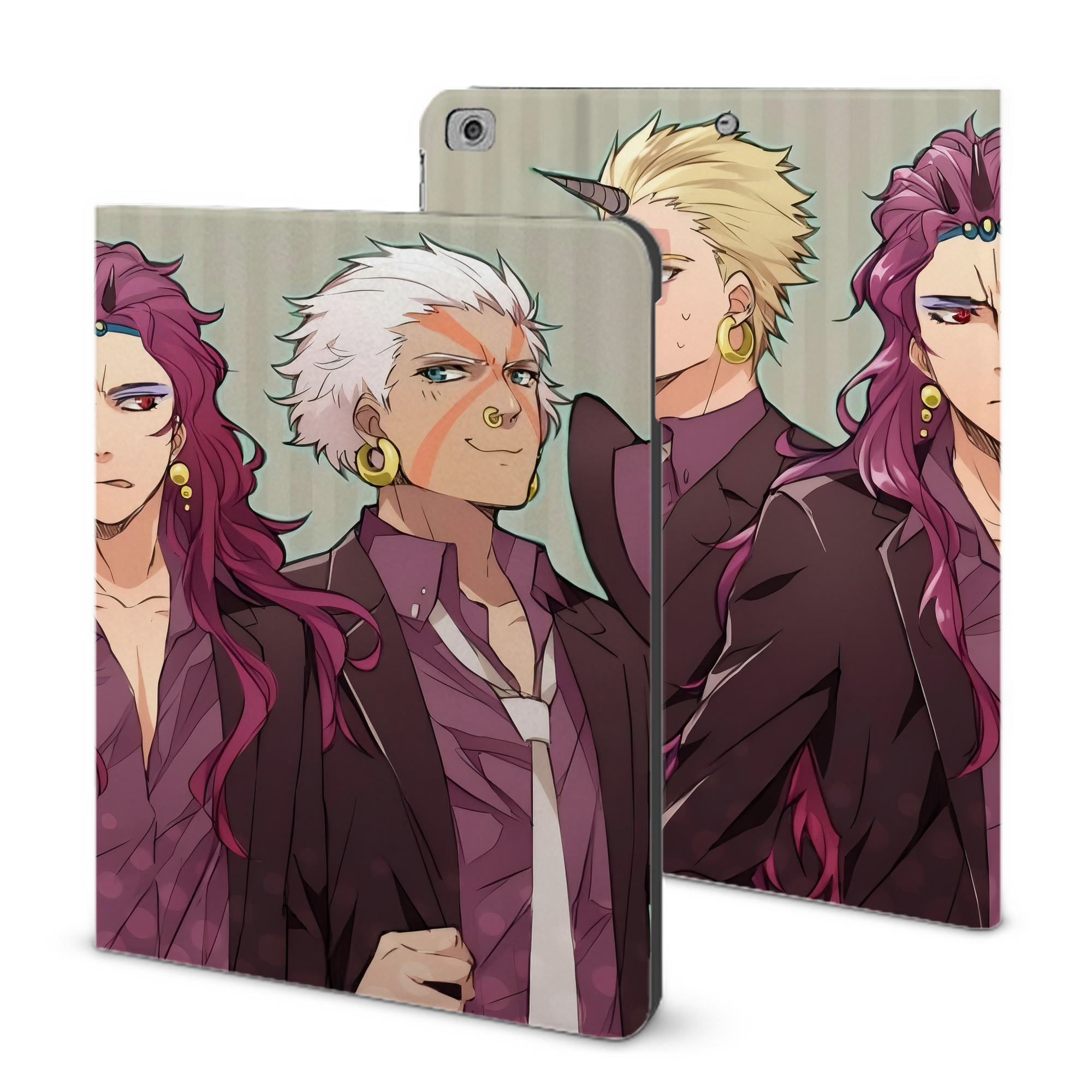 （画像用） ジョジョの奇妙な冒険 JoJo's Bizarre Adventure IPad ケース ブック型 PUレザー TPU 耐衝撃 軽量 薄型 ペン収納なし 全面保護 IPad 各モデル対応